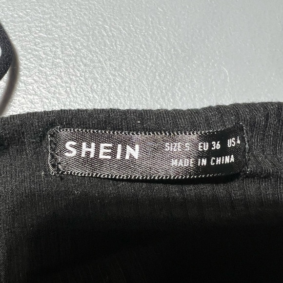 Black Ribbed Bodycon Dress - Picture 2 of 3